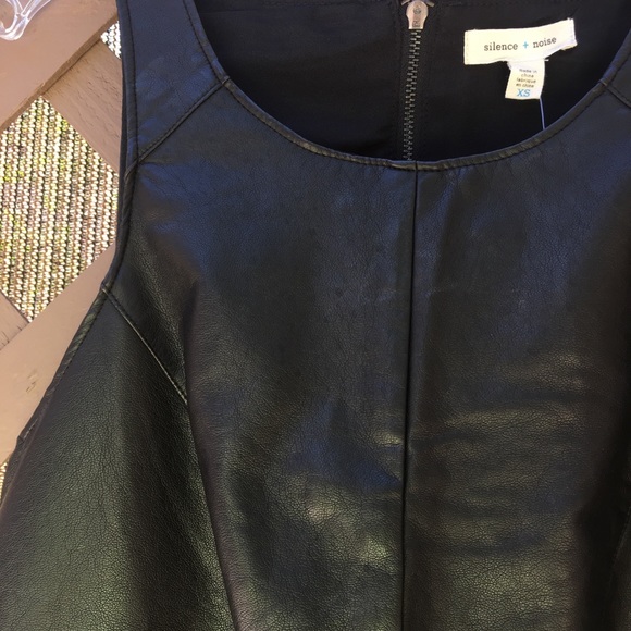 Urban Outfitters Vegan Leather Shift Dress - Black - Picture 6 of 10